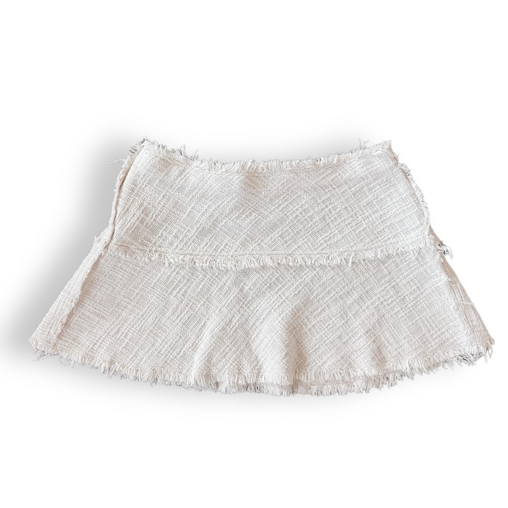IRO Diva Ecru Tweed Boucle Flare Mini Skirt - Picture 6 of 9